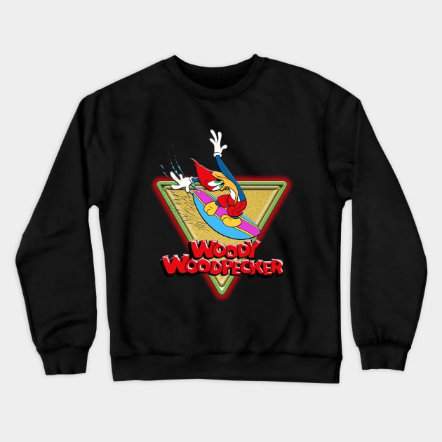 WOODY WOODPECKER TRI Crewneck Sweatshirt by hackercyberattackactivity